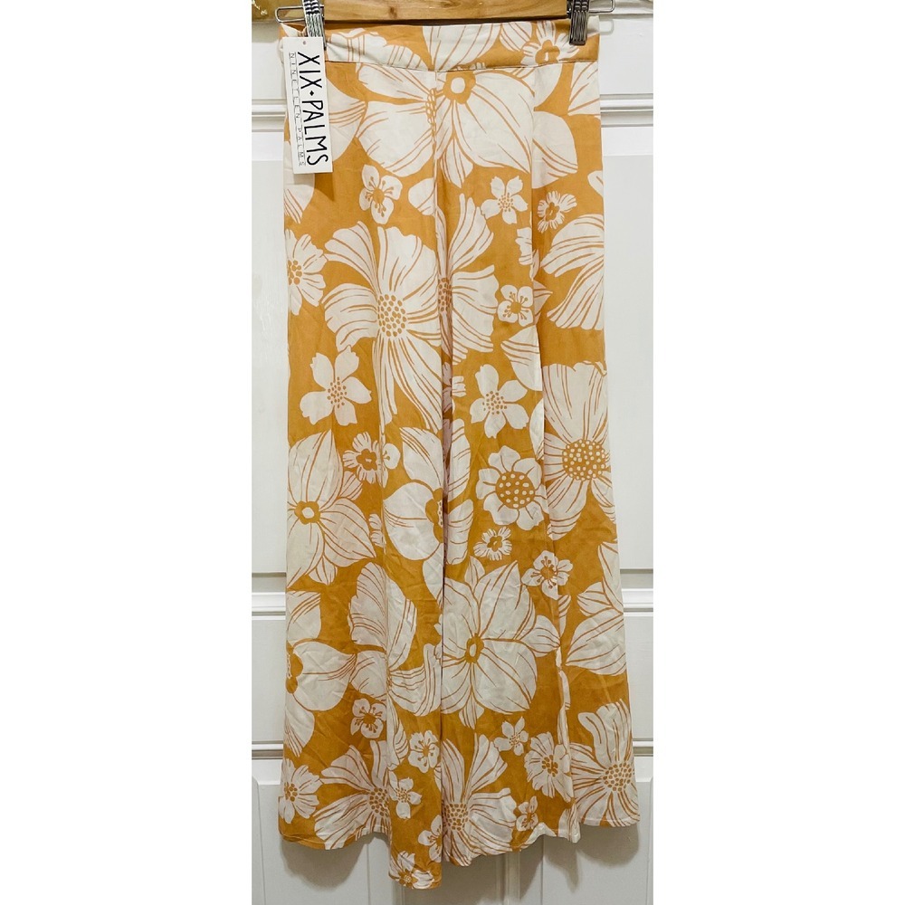 NWT XIX Palms Floral Maxi Skirt Flowy Beach skirt XS‎ - Picture 3 of 3